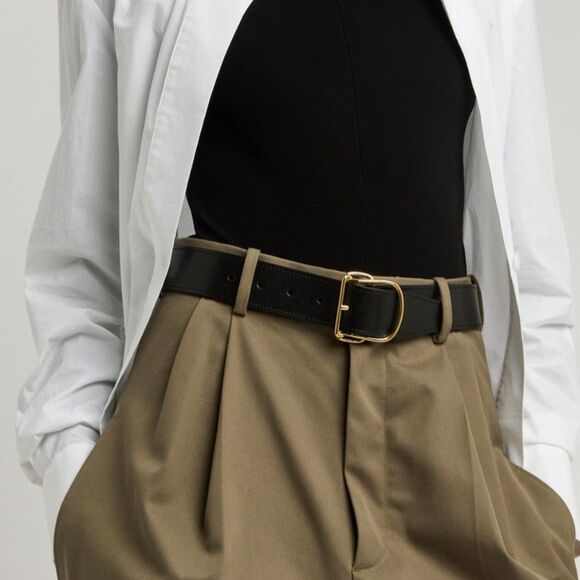 Toteme Swirl Belt in Black EUC/Size 90 Medium/Large main image 6